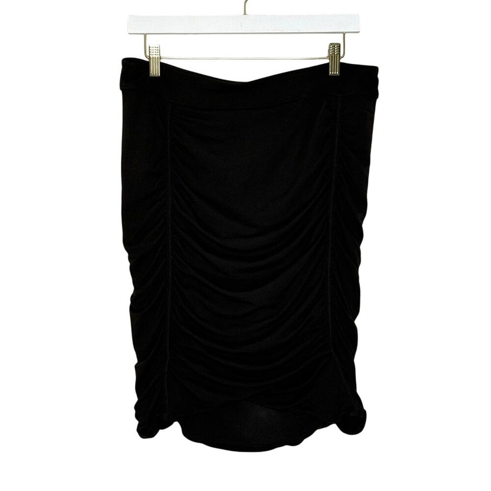 Athleta odessey twisted black ruched skirt size medium